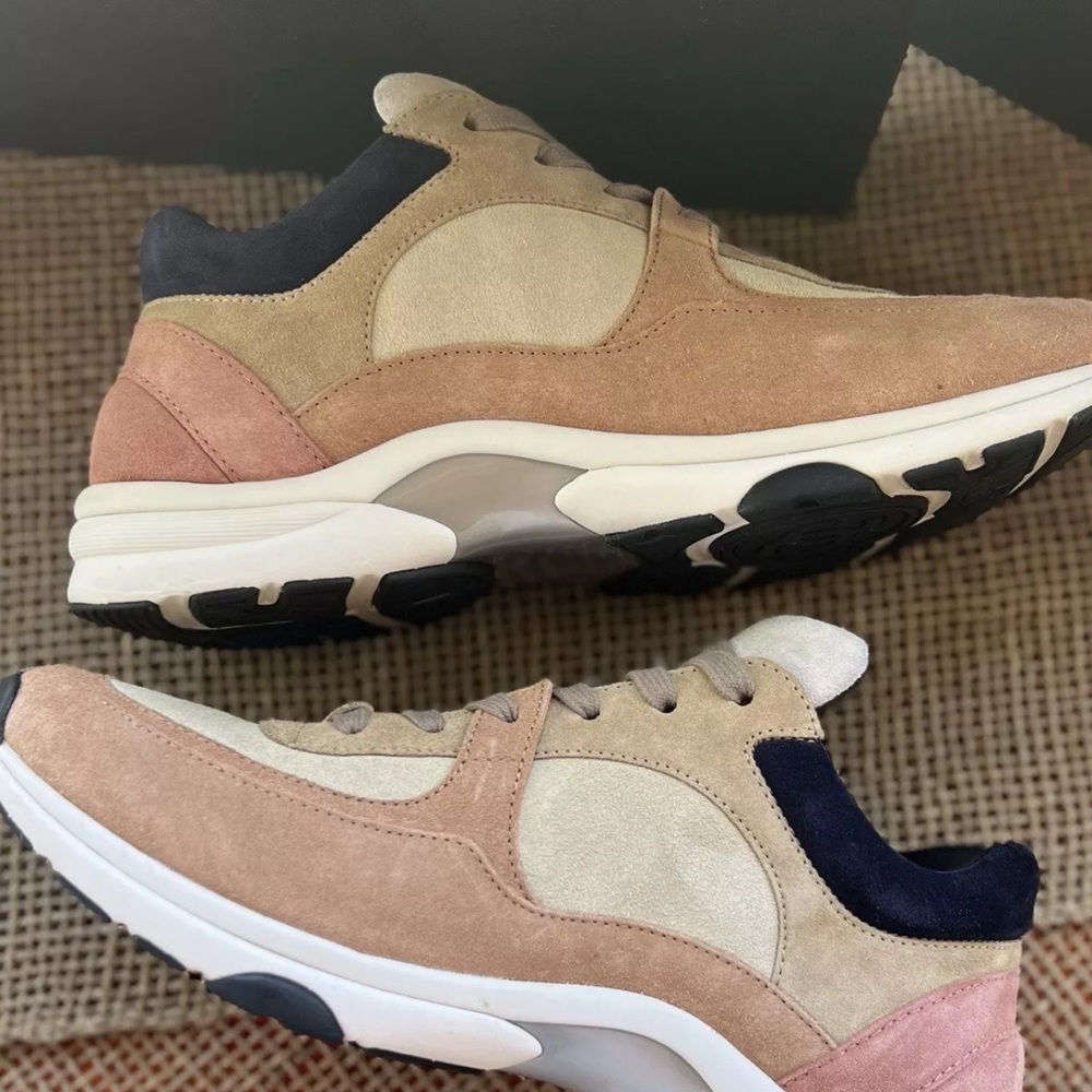 CHANEL Brown and Beige Suede Sneakers - Picture 3 of 3
